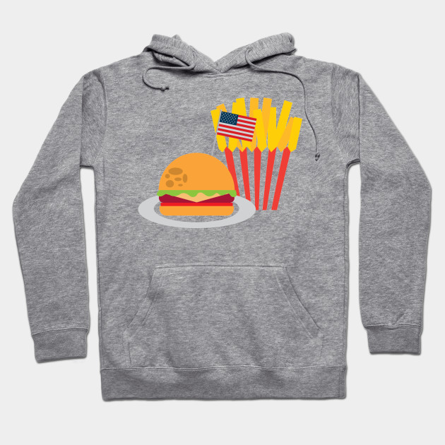 American Flag Burger And French Fries